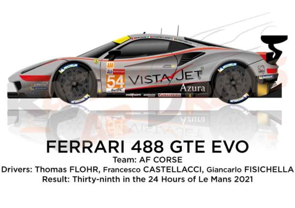 Ferrari 488 GTE EVO n.54 forty-two 24 Hours of Le Mans 2021