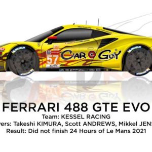 Ferrari 488 GTE EVO n.57 did not finish24 Hours of Le Mans 2021