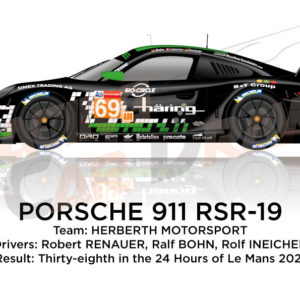Porsche 911 RSR-19 n.69 thirty-eighth at the 24 Hours of Le Mans 2021