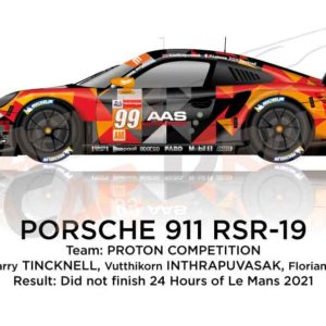 Porsche 911 RSR-19 n.99 did not finish 24 Hours of Le Mans 2021