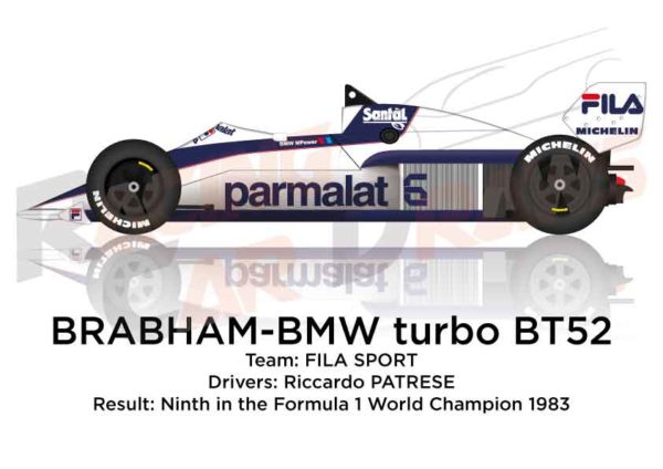 Brabham - BMW turbo BT52 n.6 ninth in the Formula 1 Champion 1983
