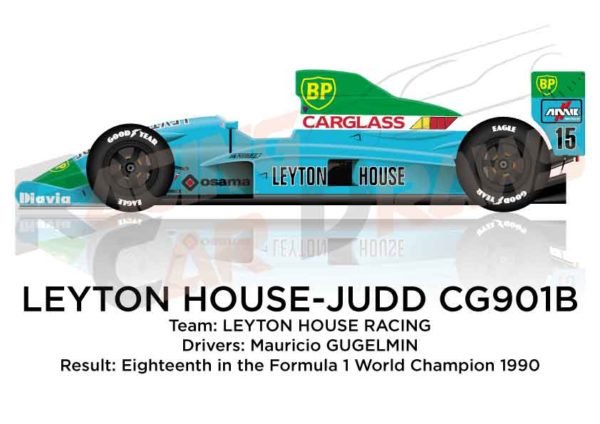 Leyton House - Judd CG901B n.15 eighteenth in the Formula 1 1990