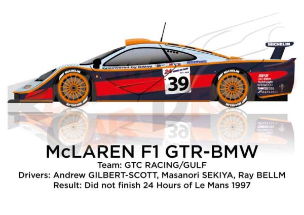 McLaren F1 GTR - BMW n.39 dnf in the 24 Hours of Le Mans 1997