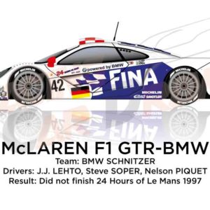 McLaren F1 GTR - BMW n.42 dnf in the 24 Hours of Le Mans 1997