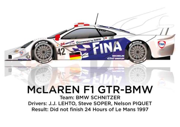 McLaren F1 GTR - BMW n.42 dnf in the 24 Hours of Le Mans 1997