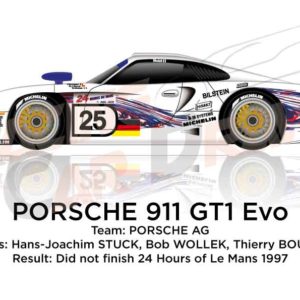 Porsche 911 GT1 Evo n.25 did not finish 24 Hours of Le Mans 1997