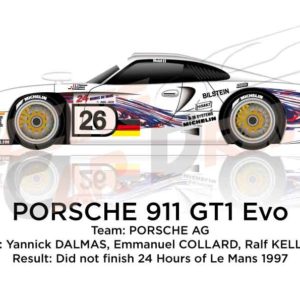 Porsche 911 GT1 Evo n.26 did not finish 24 Hours of Le Mans 1997