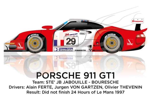 Porsche 911 GT1 n.29 did not finish 24 Hours of Le Mans 1997