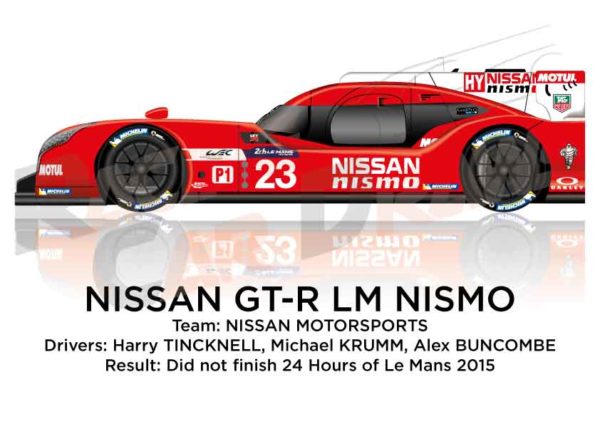 Nissan GT-R LM Nismo n.23 did not finish at 24 Hours of Le Mans 2015