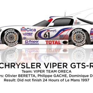 Chrysler Viper GTS-R n.61 did not finish 24 Hours of Le Mans 1997