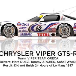 Chrysler Viper GTS-R n.62 did not finish 24 Hours of Le Mans 1997