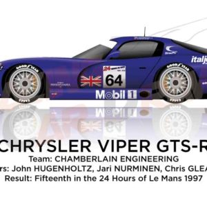 Chrysler Viper GTS-R n.64 fifteenth in the 24 Hours of Le Mans 1997