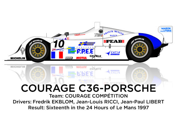 Courage C36 - Porsche n.10 finished sixteenth 24 Hours of Le Mans 1997