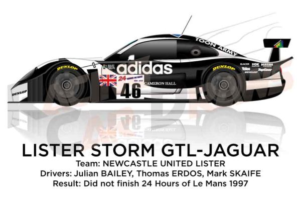 Lister Storm GTL - Jaguar n.46 dnf 24 Hours of Le Mans 1997