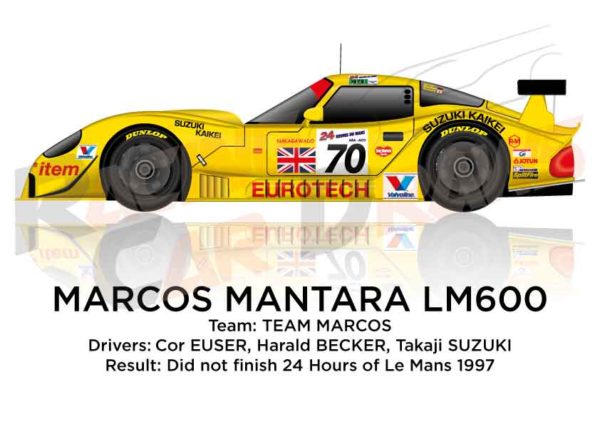 Marcos Mantara LM600 - Chevrolet n.70 dnf 24 Hours of Le Mans 1997