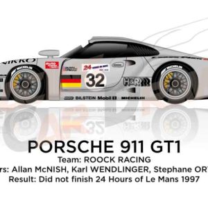Porsche 911 GT1 n.32 did not finish 24 Hours of Le Mans 1997