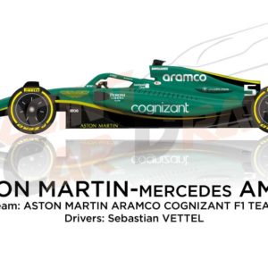 Aston Martin - Mercedes AMR22 n.5 Formula 1 2022 driver Sebastian Vettel