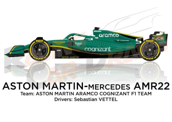 Aston Martin - Mercedes AMR22 n.5 Formula 1 2022 driver Sebastian Vettel