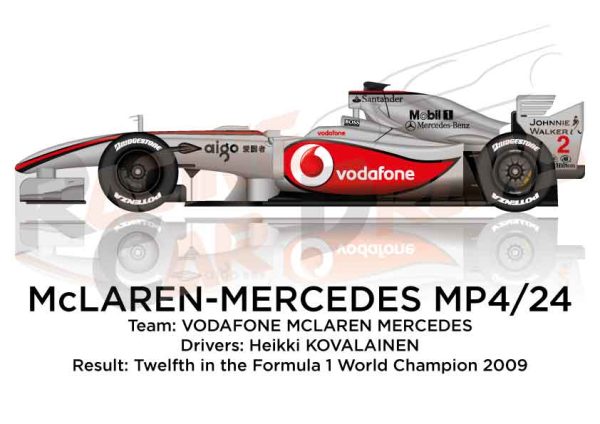 McLaren - Mercedes Benz MP4/24 n.2 Formula 1 Champion 2009