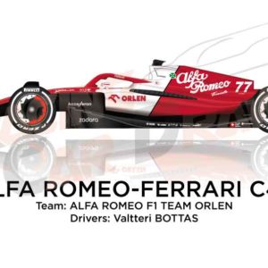 Alfa Romeo - Ferrari C42 n.77 Formula 1 2022 driver Vallteri Bottas
