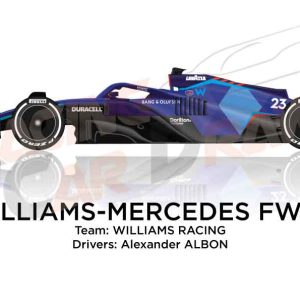 Williams - Mercedes FW44 n.23 Formula 1 2022 driver Alexander Albon