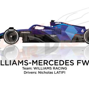 Williams - Mercedes FW44 n.6 Formula 1 2022 driver Nicholas Latifi