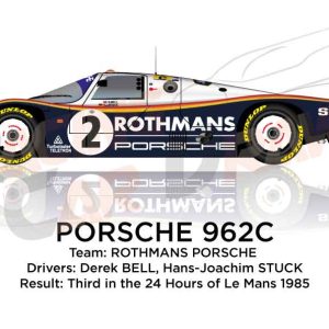 Porsche 962C n.2 third 24 Hours of Le Mans 1985