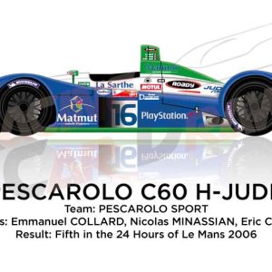 Pescarolo - Judd C60-H n.16 fifth in the 24 Hours of Le Mans 2006