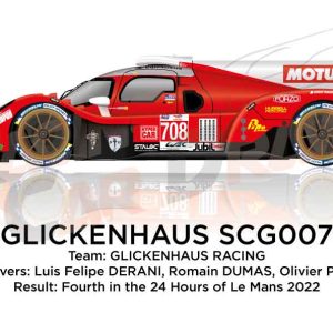 Glickenhaus SCG007 n.708 fourth in the 24 Hours of Le Mans 2022