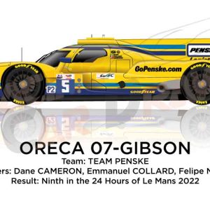Oreca 07 - Gibson n.5 ninth in the 24 hours of Le Mans 2022