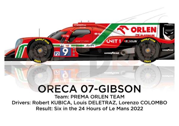 Oreca 07 - Gibson n.9 sixth in the 24 hours of Le Mans 2022