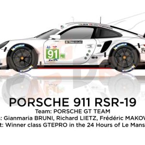 Porsche 911 RSR-19 n.91 twenty-eighth 24 Hours of Le Mans 2022