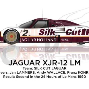 Jaguar XJR-12 n.2 second at the 24 Hours of Le Mans 1990