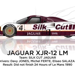 Jaguar XJR-12 n.4 did not finish at the 24 Hours of Le Mans 1990
