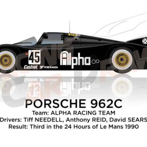 Porsche 962C n.45 third 24 Hours of Le Mans 1990