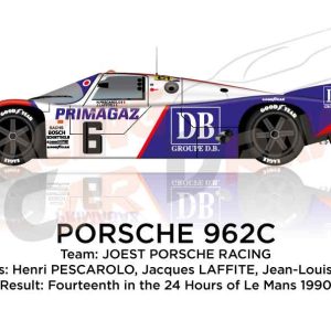 Porsche 962C n.6 fourteenth 24 Hours of Le Mans 1990