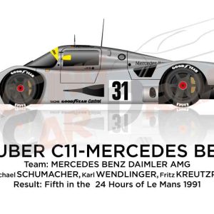 Sauber - Mercedes-Benz C11 n.31 fifth in the 24 Hours of Le Mans 1991