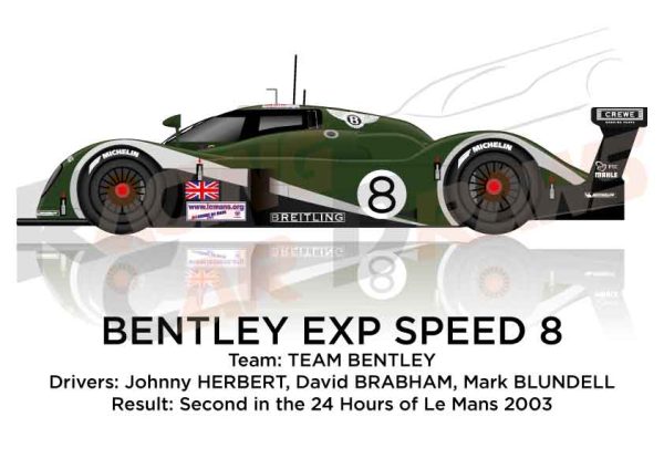 Bentley EXP speed 8 n.8 second in the 24 Hours of Le Mans 2003