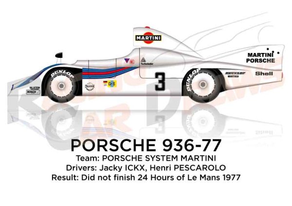 Porsche 936-77 n.3 did not finish 24 Hours of Le Mans 1977