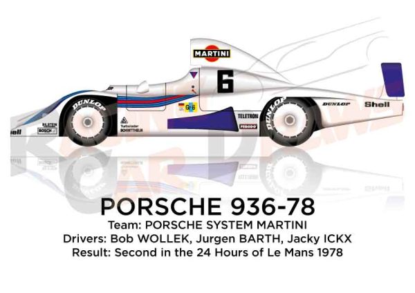 Porsche 936-78 n.6 second in the 24 Hours of Le Mans 1978