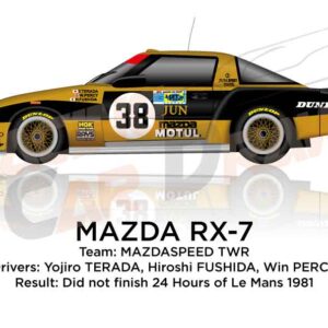 Mazda RX-7 n.38 did not finish 24 Hours of Le Mans 1981