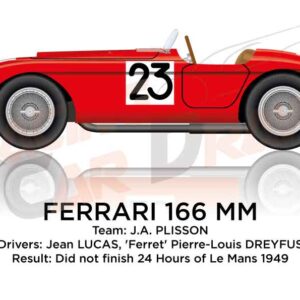 Ferrari 166 MM n.23 did not finish 24 Hours of Le Mans 1949