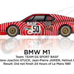 BMW M1 n.50 did not finish in the 24 hours of Le Mans 1981