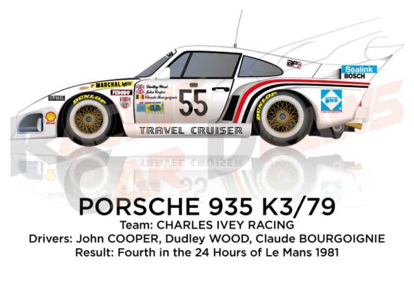 Porsche 935 K3/79 n.55 fourth in the 24 Hours of Le Mans 1981