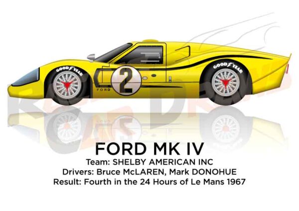 Ford MK IV n.2 finished fourth at the 24 Hours of Le Mans 1967