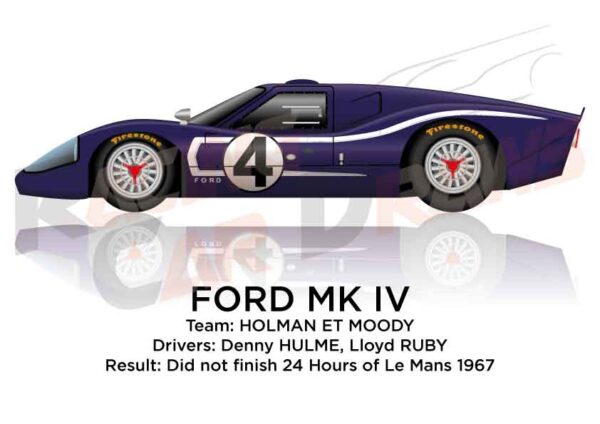 Ford MK IV n.4 did not finish at the 24 Hours of Le Mans 1967