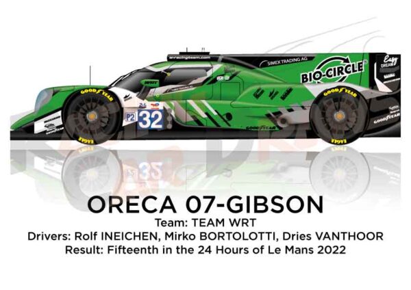 Oreca 07 - Gibson n.32 fifteenth in the 24 hours of Le Mans 2022