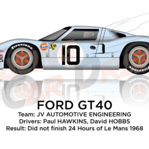 Ford GT40 n.10 24 Hours of Le Mans 1968