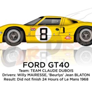 Ford GT40 n.8 24 Hours of Le Mans 1968