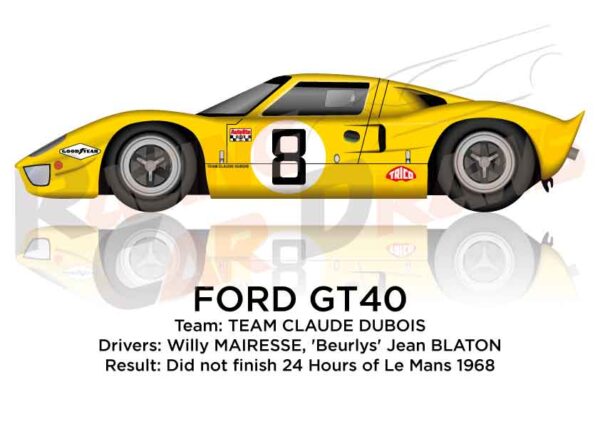 Ford GT40 n.8 24 Hours of Le Mans 1968